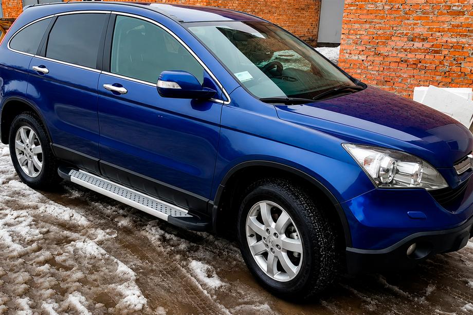Honda CRV 2007–2011 Sidetrin Allmond Grey (2 stk., aluminium) Image