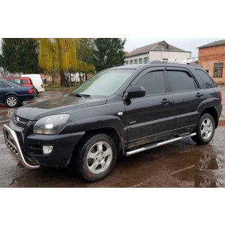 Siderør (2 stk., rustfrit stål) Kia Sportage 2004–2010 foto 1