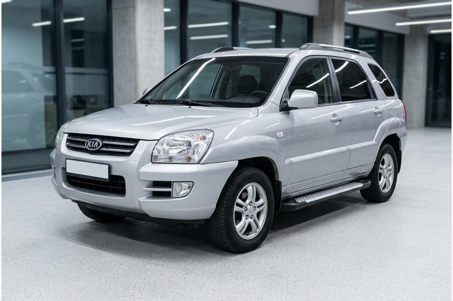 Kia Sportage 2004–2010 Sidetrin Allmond Grey (2 stk., aluminium) Foto 1