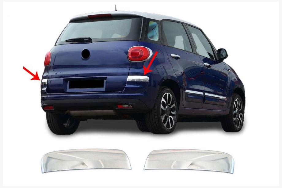 Fiat 500/500L 2013–2022 Krom hjørnelister til bagkofanger til 500L 2018+ (2 stk., rustfrit stål) Image