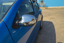 Renault Logan II 2013–2022 Spejlkåber (2 stk., rustfrit stål) foto 1