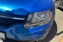 Renault Logan II 2013–2022 Krom forlygterammer 2013-2018 (2 stk., rustfrit stål) foto 2