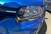 Renault Logan II 2013–2022 Krom forlygterammer 2013-2018 (2 stk., rustfrit stål) foto 3