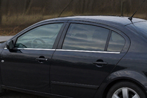 Mazda 3 2003–2009 Vindueslister (4 stk., rustfrit stål) foto 1