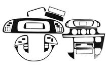 Mercedes Sprinter W901/902/903/904/905 1995–2006 (cdi, 2000-2006) Panelafdækninger til instrumentbord (Meric) Aluminium foto 5
