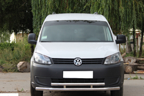 Volkswagen Caddy 2010–2015 Front dobbeltbøjle 60/48 mm i rustfrit stål foto 1