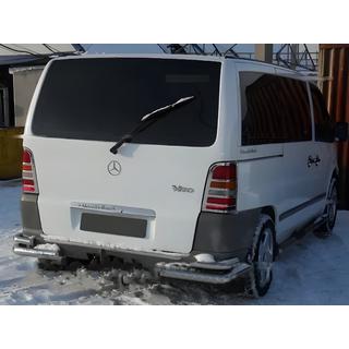Rustfri baglygteafdækninger (2 stk.) Mercedes Vito W638 1996–2003 foto 1