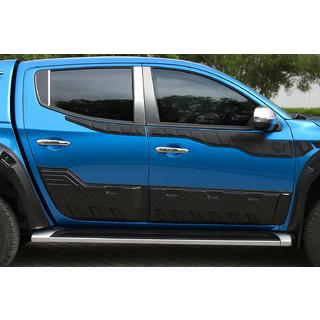 Dørstolpelister (6 stk., rustfrit stål) Mitsubishi L200 2006–2015 foto 1