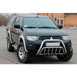Bullbar i rustfrit stål Mitsubishi L200 2006–2015 foto 2