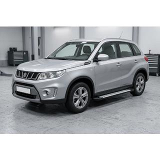 Sidetrin Allmond Grey (2 stk., aluminium)