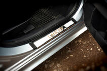 Mitsubishi Lancer X 2008– Carmos dørtrinslister, 4 stk., rustfrit stål foto 2