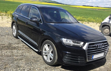 Audi Q7 2015–2026 Sidetrin Fullmond (2 stk., aluminium) foto 1