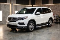 Honda Pilot 2015–2022 Sidetrin Allmond White (2 stk., aluminium) foto 1