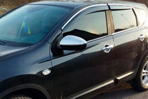 Nissan Qashqai 2007–2010 Krom spejldæksler til sidespejle (2 stk., stål) foto 3