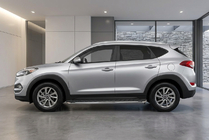 Hyundai Tucson TL 2016–2021 Maydos V1 sidetrin (2 stk., aluminium ↗ rustfrit stål) foto 1