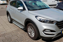 Hyundai Tucson TL 2016–2021 Sidetrin Allmond Grey (2 stk., aluminium) foto 1