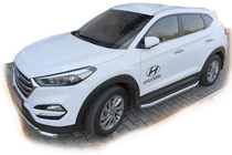 Hyundai Tucson TL 2016–2021 Sidetrin Fullmond (2 stk., aluminium) foto 1