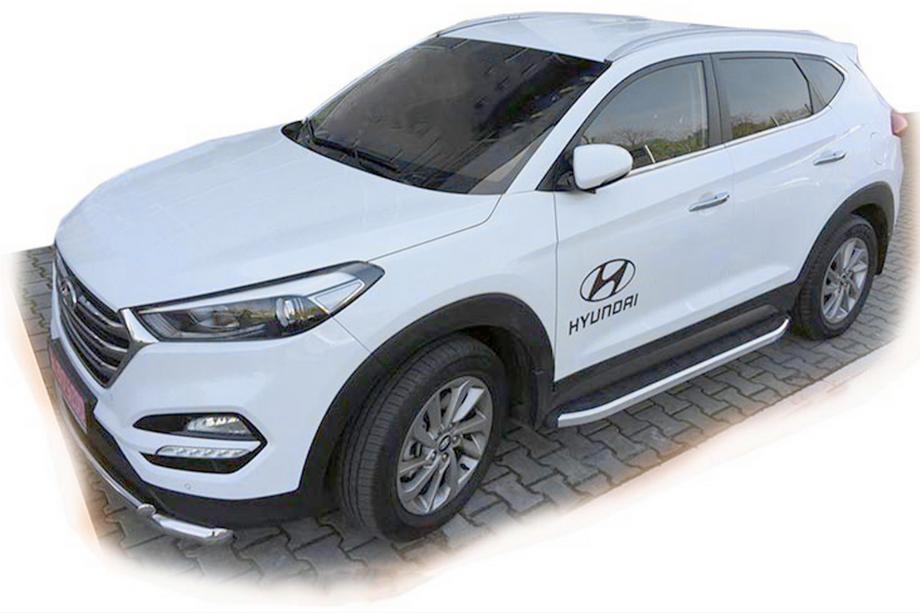 Hyundai Tucson TL 2016–2021 Sidetrin Fullmond (2 stk., aluminium) Image