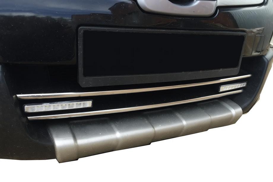 Nissan Qashqai 2007–2010 Kromlister til nederste kølergrill (2 stk., rustfrit stål) Carmos - Tyrkisk stål Image