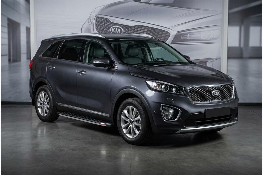 Kia Sorento III UM 2014–2020 BlackLine sidetrin (2 stk., aluminium) Image