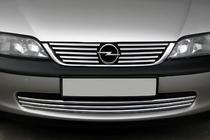 Opel Vectra B 1995–2002 Kølergrilllister (rustfrit stål) foto 1