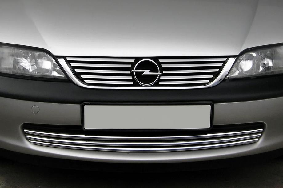 Opel Vectra B 1995–2002 Kølergrilllister (rustfrit stål) Image