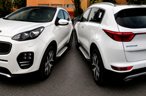 Kia Sportage 2015–2021 Sidetrin Allmond Grey (2 stk., aluminium) foto 4