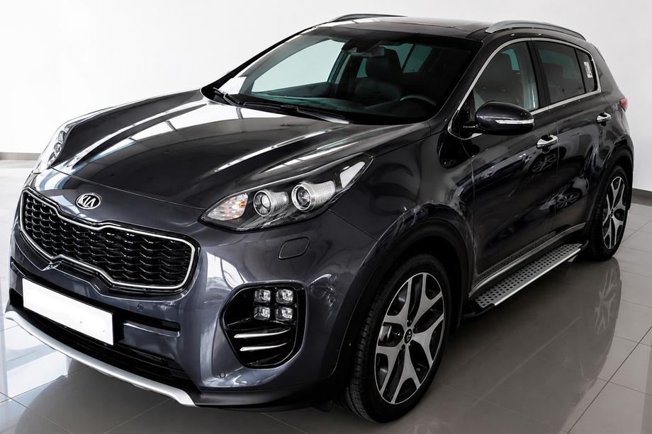 Kia Sportage 2015–2021 Sidetrin Allmond Grey (2 stk., aluminium) Image