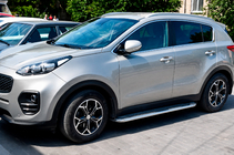 Kia Sportage 2015–2021 Sidetrin Maydos V2 (2 stk., aluminium ↗ rustfrit stål) foto 3