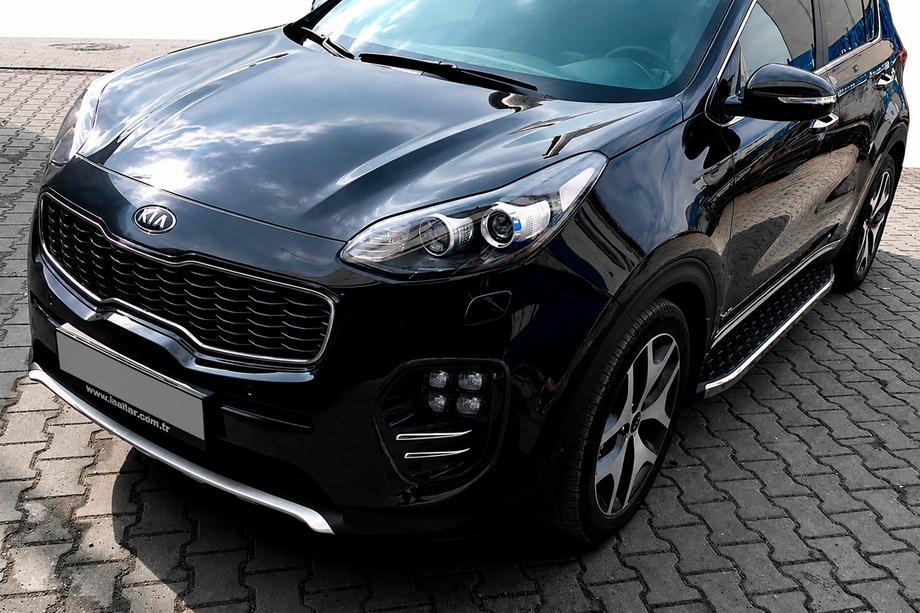 Kia Sportage 2015–2021 BlackLine sidetrin (2 stk., aluminium) Image