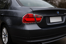 BMW 3-serie E90/E91 2005–2011 Stoplygte-kromcovers (2 stk., plast) foto 1