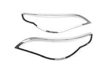 BMW 5-serie E60/E61 2003–2010 Krom forlygterammer (2 stk., plast) foto 2