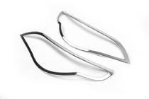 BMW 5-serie E60/E61 2003–2010 Krom forlygterammer (2 stk., plast) foto 3