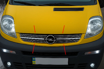 Opel Vivaro 2001–2015 Krom grillister 2001-2007 (8 stk., rustfrit stål) foto 1