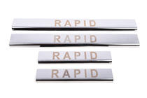 Skoda Rapid 2012–2019 Dørtrinslister Carmos V1 (4 stk., rustfrit stål) foto 2