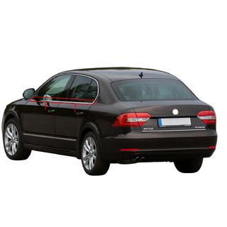 Vindueslister (4 stk., rustfrit stål) Skoda Superb 2009–2015 foto 1
