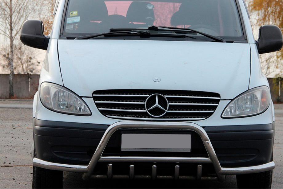 Mercedes Vito W639 2004–2014 Kængurugitter WT003 med sidebøjler (rustfrit stål) Image