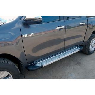 Sidetrin Allmond Grey (2 stk., aluminium) Toyota Hilux 2015– foto 1