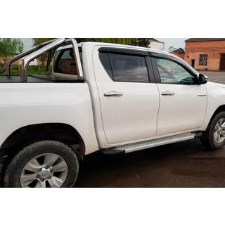 Sidetrin Allmond Grey (2 stk., aluminium) Toyota Hilux 2015– foto 2