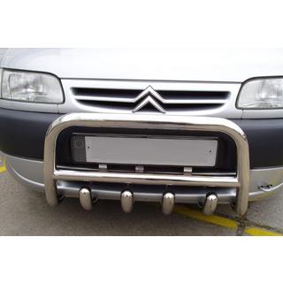 Bullbar QT006 (rustfrit stål) Citroen Berlingo 1996–2008