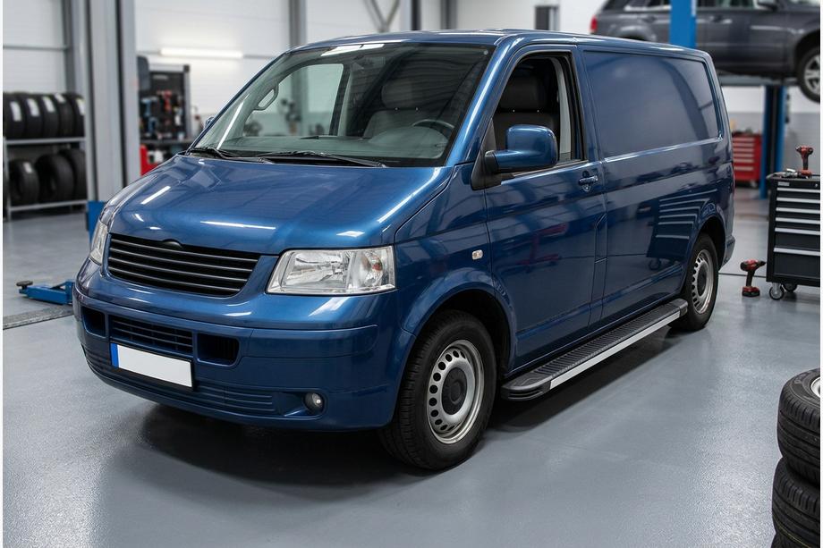 Volkswagen T5 Transporter 2003–2010 Sidetrin Maya V1 (2 stk., aluminium) Lang akselafstand Image