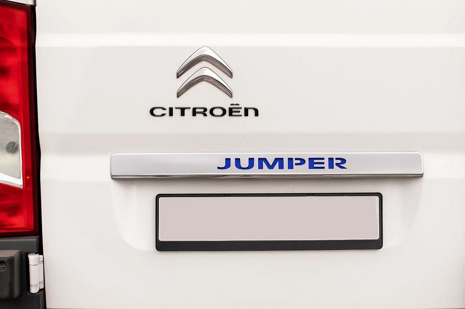 Citroen Jumper 2007–2025 Kromliste over nummerplade med blå LED (rustfrit stål) Image