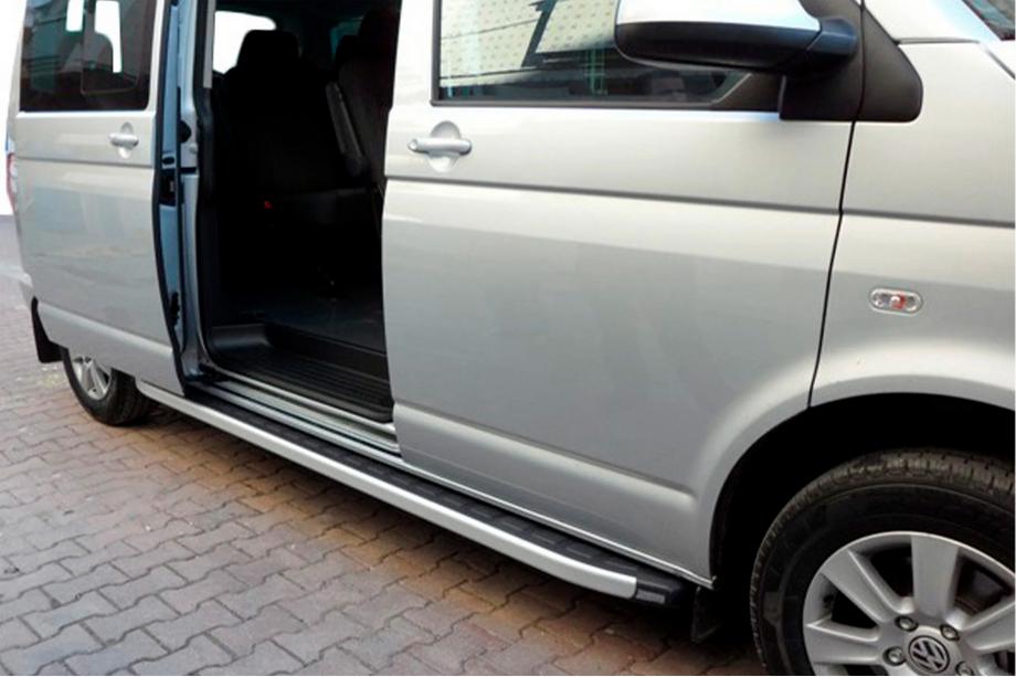 Volkswagen T4 Transporter 1990–2003 Fullmond sidetrin (2 stk., alu) Lang akselafstand Image