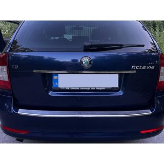 Kromliste over nummerpladen Carmos (rustfrit stål) Skoda Octavia II A5 2010–2013 foto 2