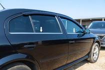 Skoda Octavia II A5 2006–2010 Vindueslister (4 stk., rustfrit stål) foto 1