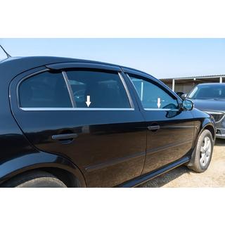 Vindueslister (4 stk., rustfrit stål) Skoda Octavia II A5 2006–2010 foto 1