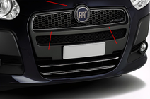 Fiat Doblo II 2010–2022 Kromliste til kølergrill (2010-2015, øvre, rustfrit stål) foto 1