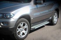 BMW X5 E53 1999–2006 Sidetrin Allmond Grey (2 stk., aluminium) foto 1