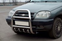 Chevrolet Niva 1998–2020 Kofangerbøjle QT007 (rustfrit stål) foto 1