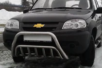 Chevrolet Niva 1998–2020 Kængurugitter WT002 (rustfrit stål) foto 1